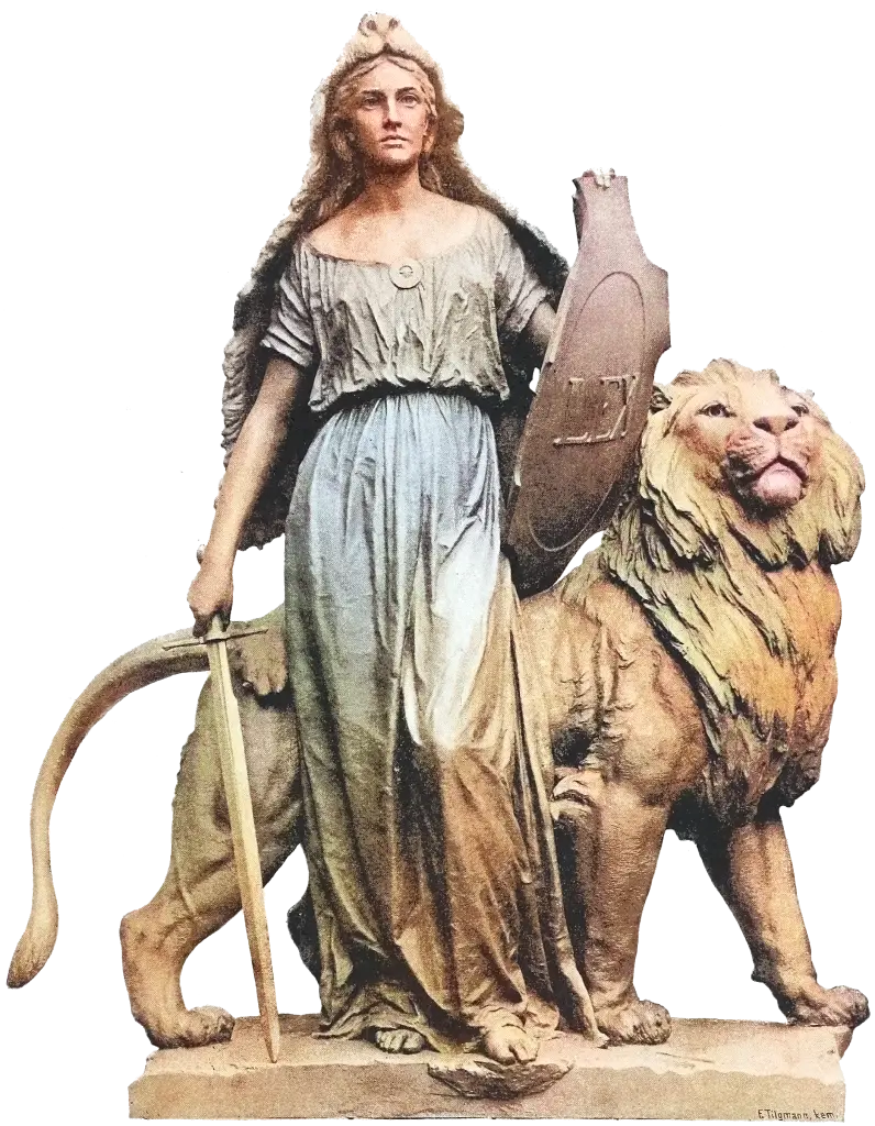 Odd Fellow Suomen Suurloosin sinetti perustuu kuvanveistäjä Walter Runebergin ehdotukseen yhdeksi Aleksanteri II:n patsaan jalustan allegorisista veistoksista